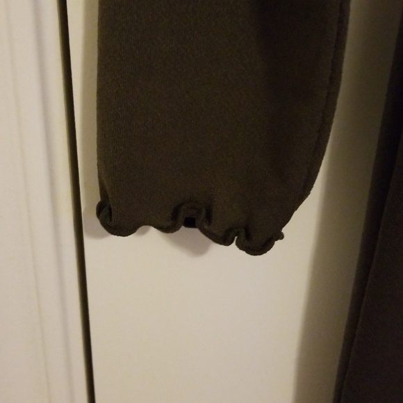 ✔ Vintage H&M Olive Green Long Sleeve Dress - Picture 3 of 4